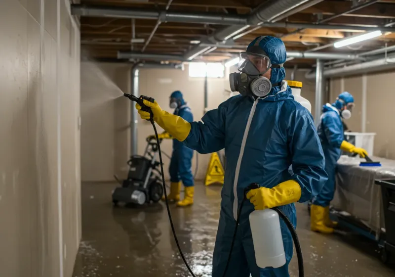 Basement Sanitization and Antimicrobial Treatment process in Middletown, IN